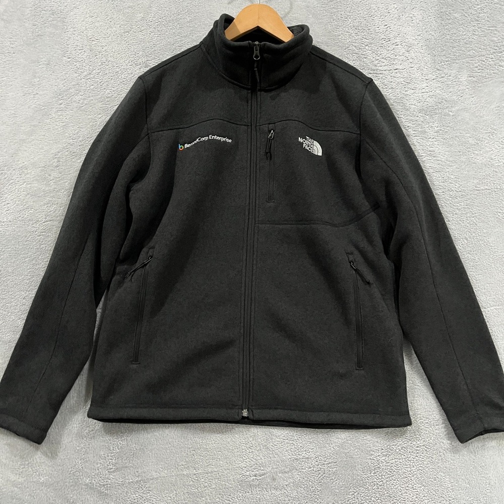 The North Face Jacket Men's Medium‎ Full Zip Fleece Charcoal Outdoor